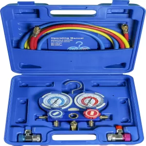 Bộ dụng cụ đo và nạp ga điều hòa, 5 chi tiết R1234YF (1.8m)